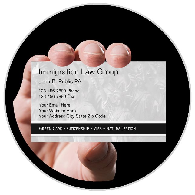 Tarjetas de presentación de abogado de inmigración (Subido por el creador)