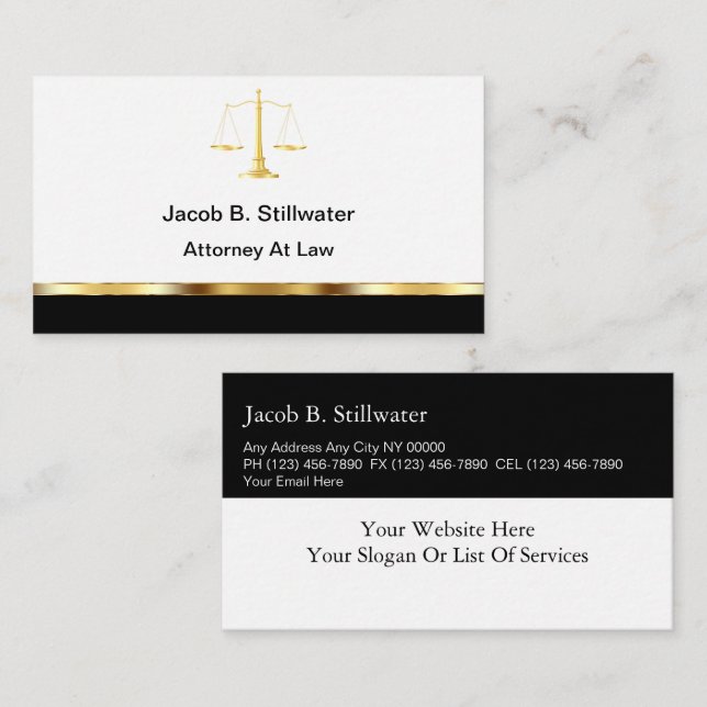 Tarjetas de Presentación de Abogados (Anverso / Reverso)