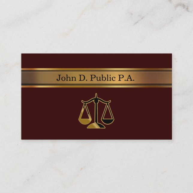 Tarjetas de presentación de abogados (Anverso)