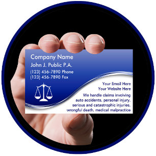 Tarjetas de presentación de abogados