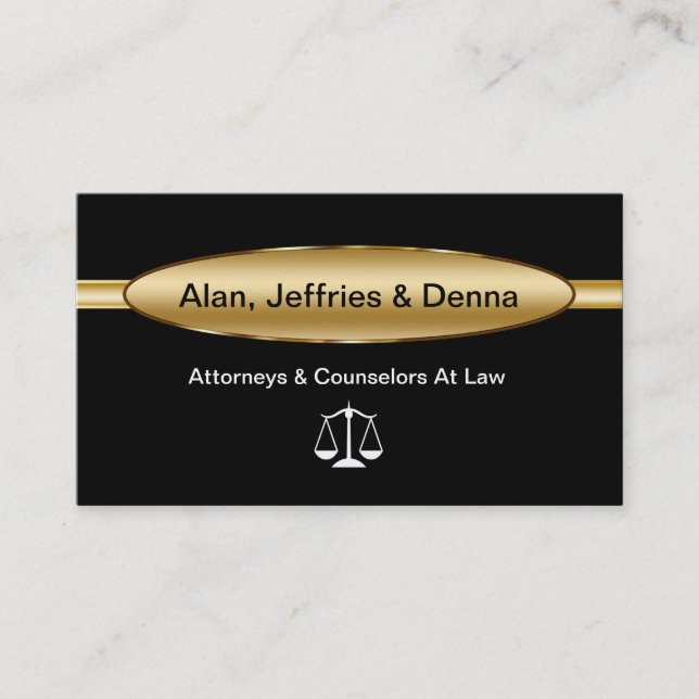 Tarjetas de presentación de abogados (Anverso)