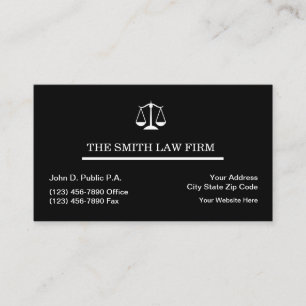 Tarjetas de presentación de abogados contemporán