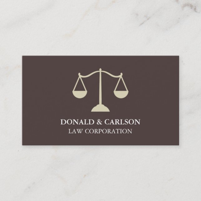 Tarjetas de presentación de abogados de escalas de (Anverso)