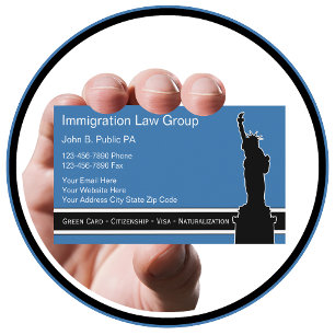 Tarjetas de presentación de abogados de inmigració