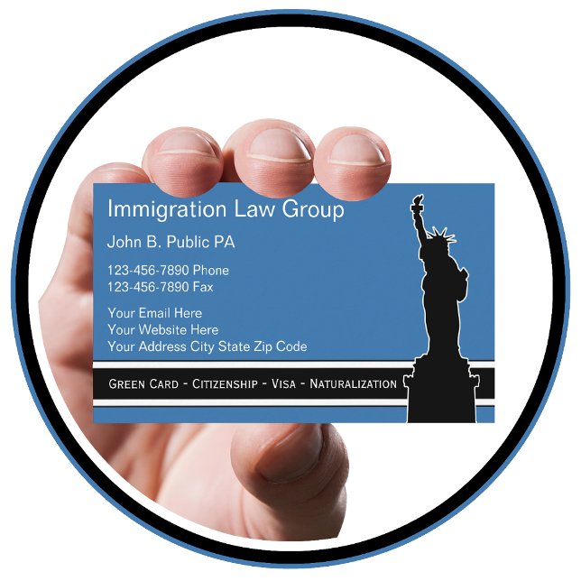 Tarjetas de presentación de abogados de inmigració (Subido por el creador)