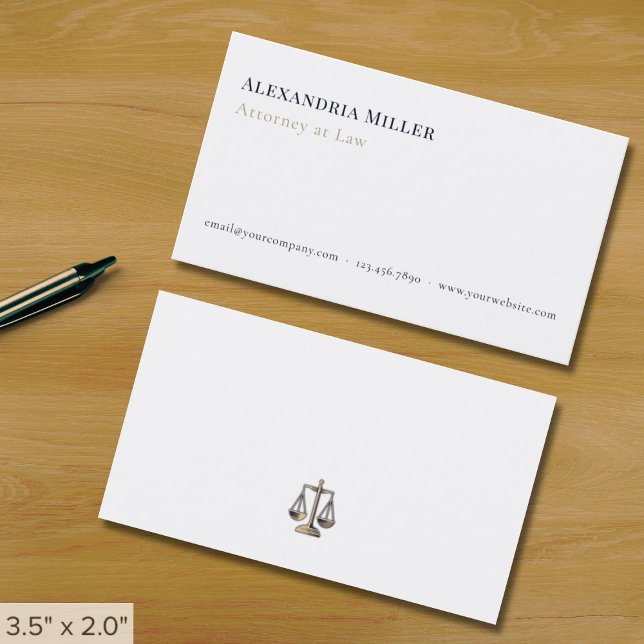 Tarjetas de presentación de abogados minimalistas (Subido por el creador)