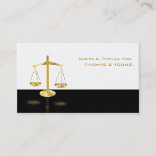 Tarjetas de presentación de ABOGADOS NEGRO+BLANCO 