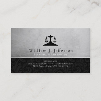 Tarjetas de presentación de abogados para lesiones