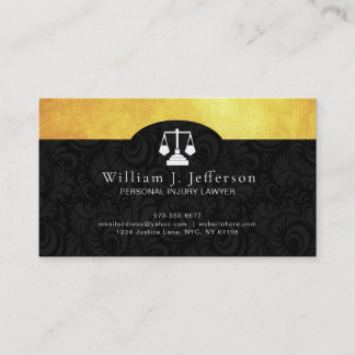 Tarjetas de presentación de abogados para lesiones