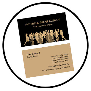 Tarjetas de presentación de agencia de empleo