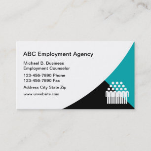 Tarjetas de presentación de agencia de empleo mode