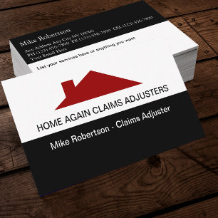 Tarjetas de presentación de ajustador de reclamaci