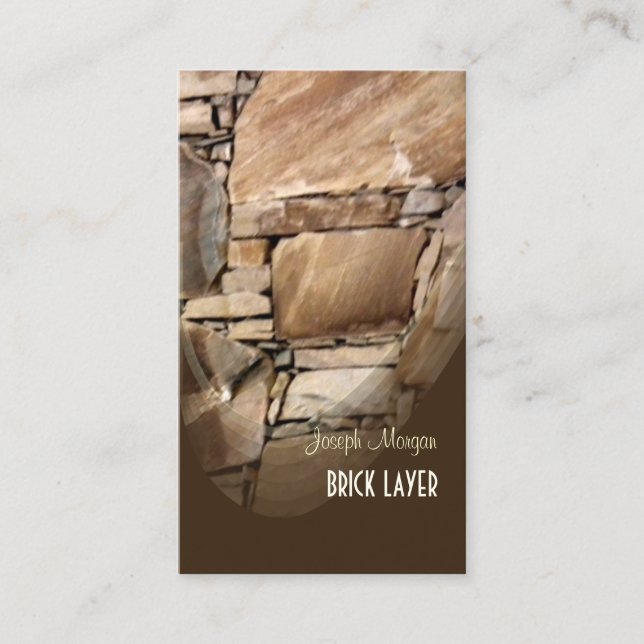 Tarjetas de presentación de albañiles y trabajador (Anverso)