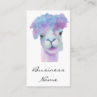 Tarjetas de presentación de alpaca caprichosas