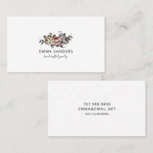 Tarjetas de presentación de aretes de florales Boh