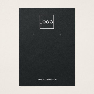 Tarjetas de presentación de aretes de logo empresa