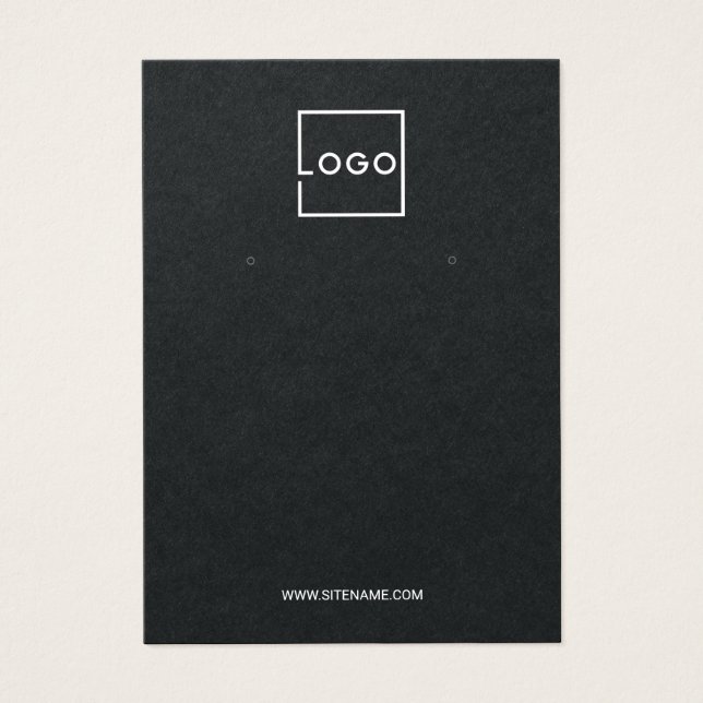 Tarjetas de presentación de aretes de logo empresa (Frente)