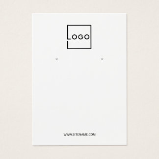 Tarjetas de presentación de aretes de logo empresa