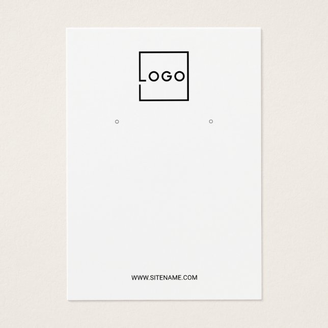 Tarjetas de presentación de aretes de logo empresa (Frente)