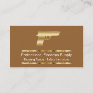 Tarjetas de presentación de armas de fuego elegant