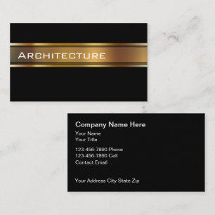 Tarjetas de presentación de arquitecto con clase