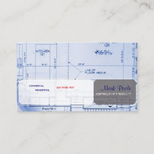 Tarjetas de presentación de arquitecto de moda