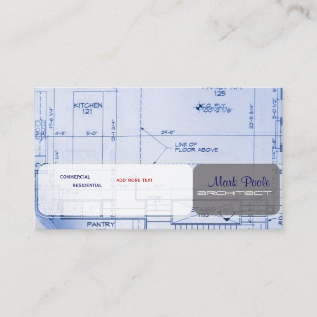Tarjetas de presentación de arquitecto de moda (Anverso)