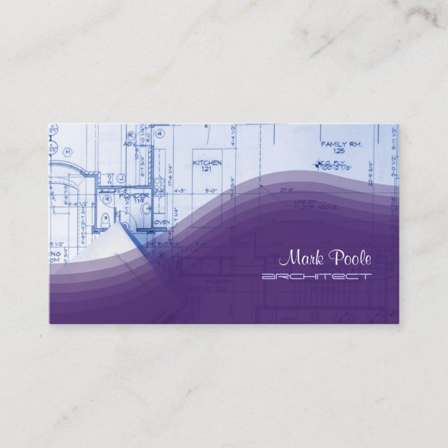 Tarjetas de presentación de arquitecto de moda (Anverso)