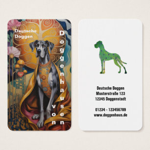 Tarjetas de presentación de arte de Gran Danés col
