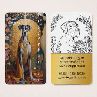 Tarjetas de presentación de arte de Gran Danés med