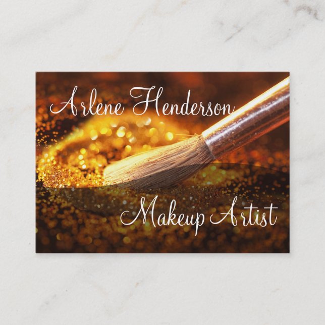 Tarjetas de presentación de artistas de maquillaje (Anverso)