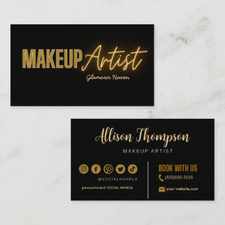 Tarjetas de presentación de artistas elegantes de