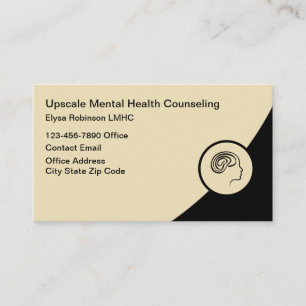 Tarjetas de presentación de asesor de salud mental