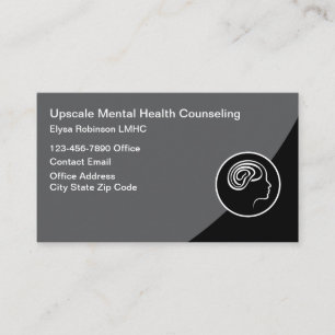 Tarjetas de presentación de asesor de salud mental