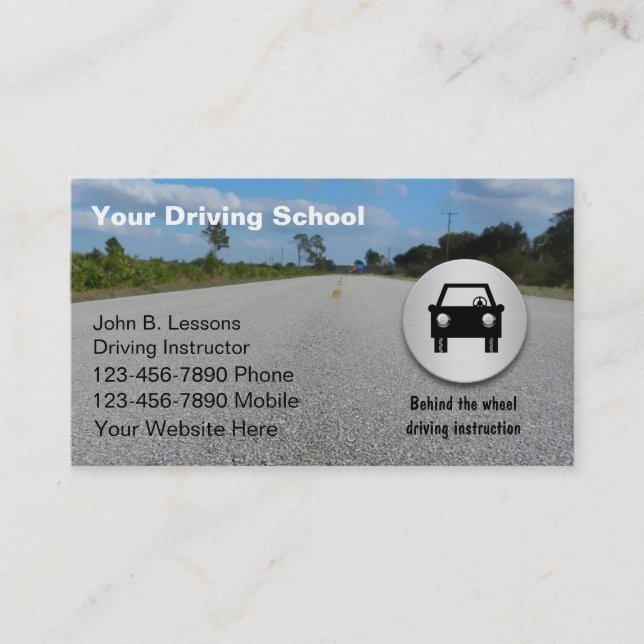 Tarjetas de Presentación de Autoescuela (Anverso)