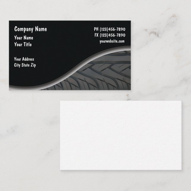 Tarjetas de Presentación de Automotriz (Anverso / Reverso)