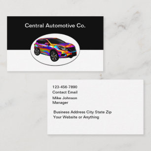 Tarjetas de presentación de automóviles de diseño 