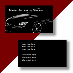 Tarjetas de presentación de automóviles elegantes
