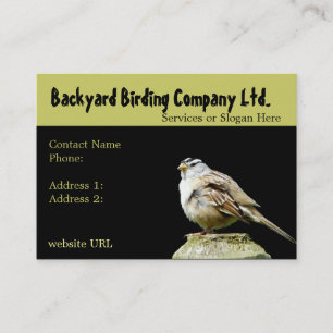 Tarjetas de presentación de avistamiento de aves 