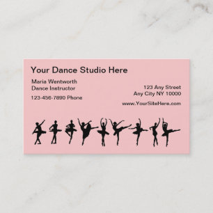 Tarjetas de presentación de baile de ballet