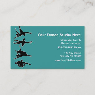 Tarjetas de presentación de baile de ballet