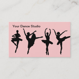 Tarjetas de presentación de baile de ballet