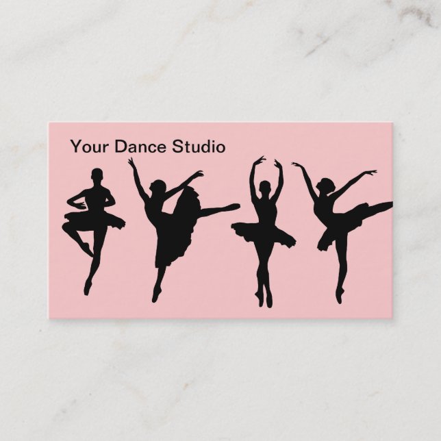 Tarjetas de presentación de baile de ballet (Anverso)