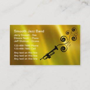 Tarjetas de presentación de banda de jazz