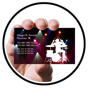 Tarjetas de presentación de banda de música rock