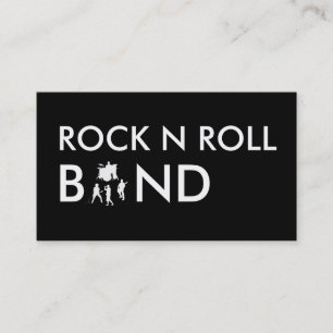 Tarjetas de presentación de banda de rock sencilla