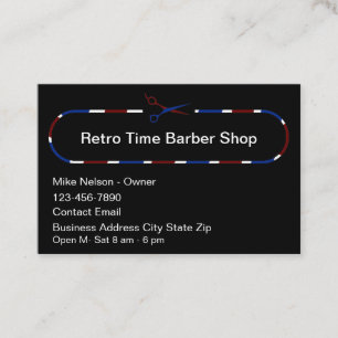 Tarjetas de presentación de barbería patrióticas
