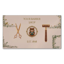 Tarjetas de Presentación de Barberías Clásicas