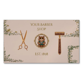 Tarjetas de Presentación de Barberías Clásicas
