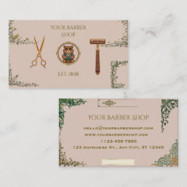 Tarjetas de Presentación de Barberías Vintage